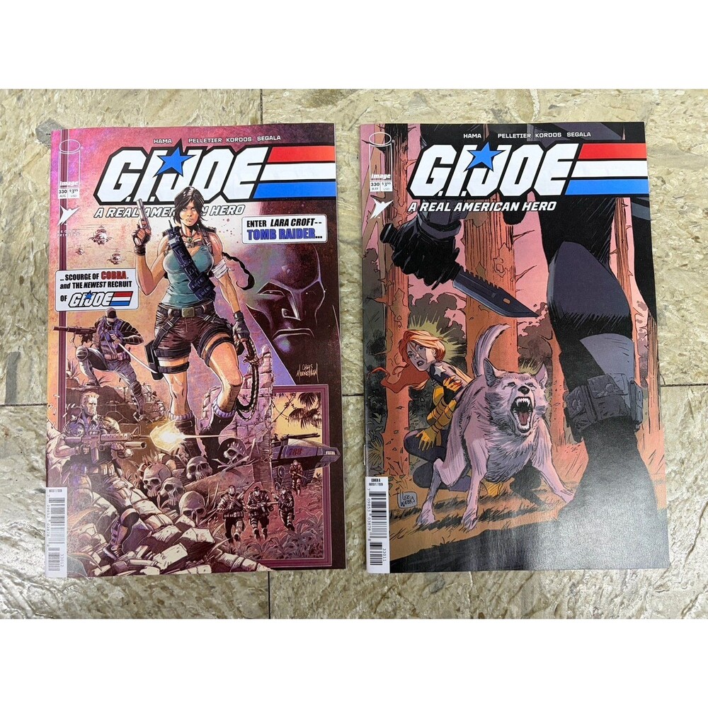 GI Joe A Real American Hero#330 1st App Lara Croft Tomb Raider 1st &2nd Print NM